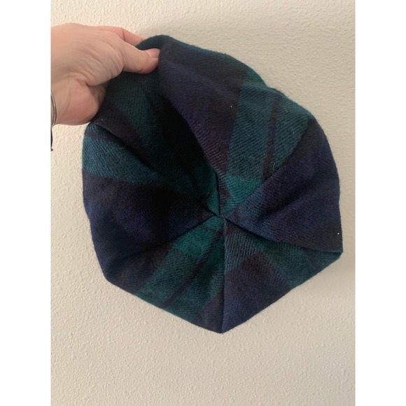 Plaid Wool Scottish Beret Tam // Size Medium Lochcarron Highlander Collection - Picture 4 of 10